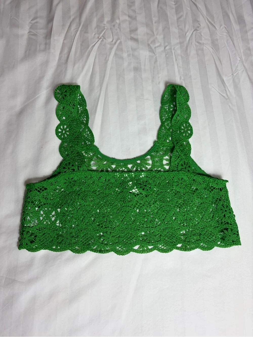 H&M green crochet